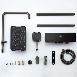 Gappo Душевая стойка G96 G2496-19 оружейная сталь – фотография-3