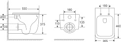 Vincea Унитаз подвесной Lina VT1-53T безободковый белый – фотография-10