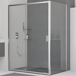 RGW Душевой уголок Classic CL-48 (CL-14 + Z-050-1) 160x80 профиль хром стекло прозрачное – фотография-1