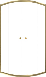 Triton Душевой уголок Альфа-Голд 90x90 стекло прозрачное профиль золото – фотография-1