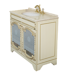 Misty Тумба с раковиной Элис 90 бежевая патина – фотография-10