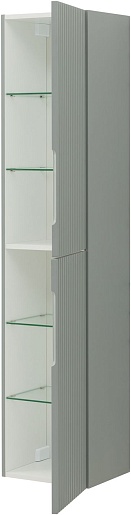 Aquanet Шкаф пенал Джейн 35 подвесной мисти грин матовый – картинка-3