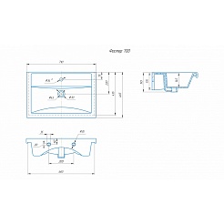 Mixline Тумба с раковиной Милтон 70 дуб сонома/белый – фотография-4