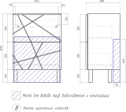 Vigo Мебель для ванной Geometry 2-600 белая – фотография-15