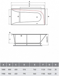 Vayer Акриловая ванна Boomerang 190x90 R – фотография-4