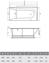 Vayer Акриловая ванна Boomerang 190x90 R – фотография-4