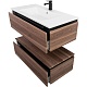 Cezares Тумба с раковиной Slider 100 с 2 ящиками орех дымчатый – картинка-33