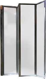 Ceruttispa Шторка на ванну Bouna 7255 профиль хром стекло матовое – фотография-7