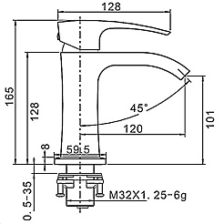 Gappo Смеситель для раковины G07-8 G1007-8 белый/хром – фотография-4