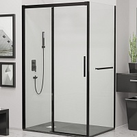 RGW Душевой уголок Leipzig LE-41-1B (LE-12B + Z-060-2B) 120x80 профиль черный стекло прозрачное