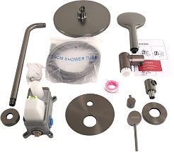 Cezares Душевая система RELAX-DSET-GM оружейная сталь – фотография-8