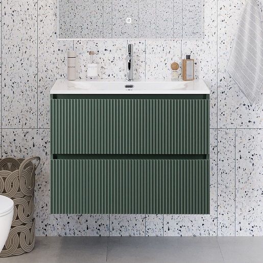 BelBagno Тумба с раковиной Uno mini 100 подвесная Еловый матовый с раковиной BB-8099-3-100 – картинка-7