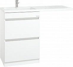 Onika Мебель для ванной Милтон 120 L под стиральную машину белая – фотография-7