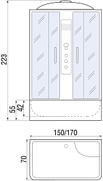River Душевая кабина SENA 150/70/50 ТН – фотография-21