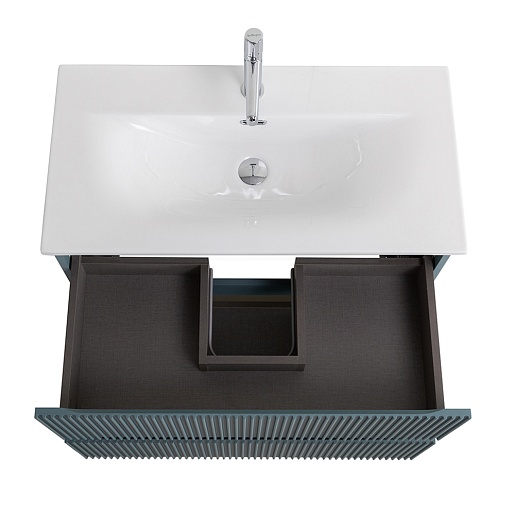 BelBagno Тумба с раковиной Uno mini 70 подвесная Голубой матовый с раковиной BB-8099-3-70 – картинка-7