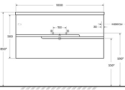 Cezares Тумба с раковиной Duet 100 подвесная CZR-8095-100 bianco lucido – фотография-6
