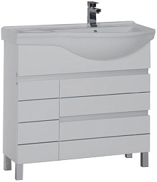 Aquanet Тумба с раковиной "Доминика 90" R белая – фотография-1