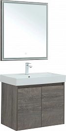 Aquanet Мебель для ванной Nova Lite 75 2 дверцы подвесная дуб рошелье – фотография-2