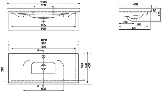 Opadiris Мебельная раковина Cerastyle Frame 100 – фотография-2