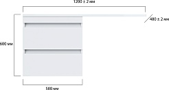 Vivon Тумба под раковину под стиральную машину Vivon Donna 120 подвесная белый глянец эмаль – фотография-17