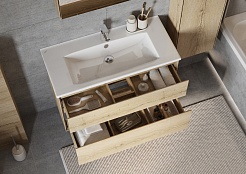 Акватон Тумба под раковину Либерти 100 дуб эльвезия – фотография-25