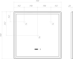 Vigo Зеркало Geometry Luxe 700 – фотография-13