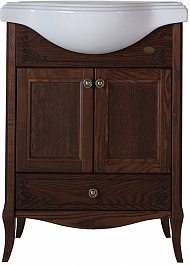 ASB-Woodline Мебель для ванной Салерно 65 антикварный орех, массив ясеня – фотография-2