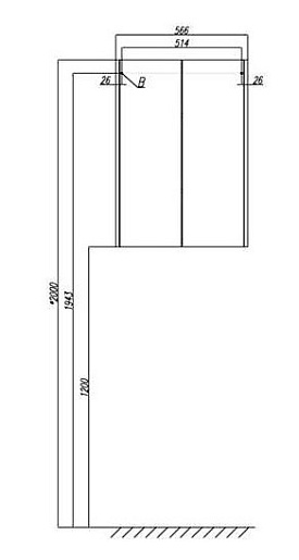 Акватон Шкаф для ванной "Йорк" белый/ясень фабрик 2 ств. – картинка-3