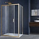 Vincea Душевой уголок Alpha 150x90 VSR-3AL9015CLG профиль брашированное золото стекло прозрачное – фотография-8