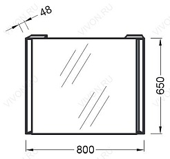 Jacob Delafon Мебель для ванной "Reve 80" дым – фотография-3