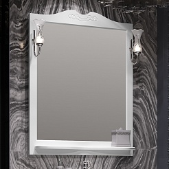 Opadiris Зеркало для ванной Брунелла 80 белое матовое – фотография-2