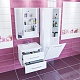 СанТа Мебель для ванной Вегас 65 подвесная с зеркальным шкафом Вегас 70 белая – картинка-16