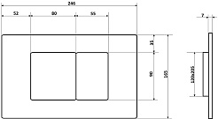Ceruttispa Клавиша смыва CR03GG темная сталь – фотография-3