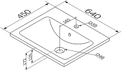 Am.Pm Мебельная раковина X-Joy 65 белая глянцевая – фотография-3