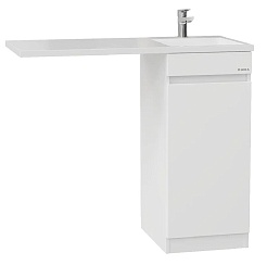 Onika Тумба с раковиной Милтон Нова 38 напольная под стиральную машину белая – фотография-1