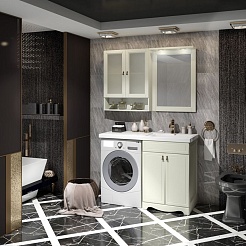 Opadiris Зеркало для ванной Клио 56 слоновая кость – фотография-2