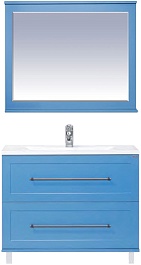 Misty Мебель для ванной Марта 100 напольная голубая – фотография-1