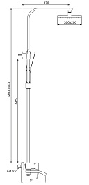 Gappo Душевая стойка G07-8 G2407-8 хром – фотография-4