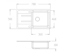 Zorg Кухонная мойка "GraniT" GZR-7850 EXORO песочный – фотография-2