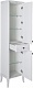 ASB-Woodline Пенал для ванной Салерно 40 белый/патина серебро, массив ясеня – фотография-8