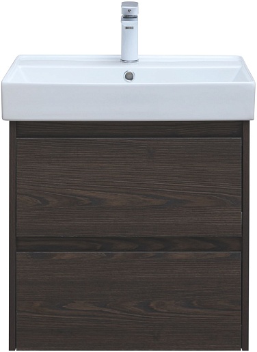 Aquanet Тумба под раковину Nova Lite 60 подвесная дуб черный – картинка-3