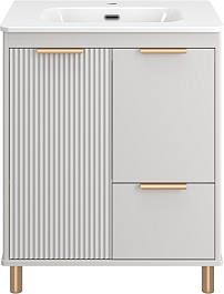 Brevita Тумба с раковиной Risacca Crema 70 серая – фотография-1