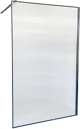 Ceruttispa Душевое ограждение Strip T120 профиль черный стекло гофрированное – фотография-1