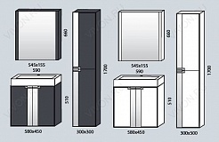  Тумба с раковиной Fresh 60 антрацит – фотография-4