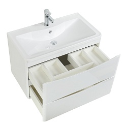 BelBagno Тумба под раковину Acqua 90 подвесная Bianco Lucido – фотография-4