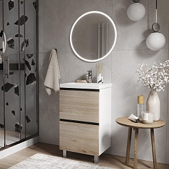 Vigo Мебель для ванной Cross 500-0-2 подвесная дуб давос натуральный – фотография-3