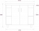 Onika Тумба под раковину Тимбер 100.10 белая/дуб сонома – фотография-16