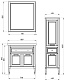 ASB-Woodline Мебель для ванной Гранда 85, белый (патина серебро), массив ясеня – картинка-19