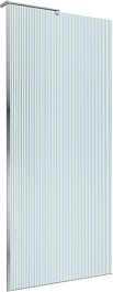 BelBagno Душевая перегородка Uno UNO-L-1-TB-90-FL-Cr 90x200 профиль хром стекло рифленое – фотография-1