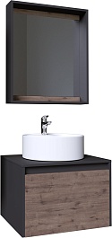 Grossman Мебель для ванной Смарт 60 подвесная веллингтон/графит – фотография-1